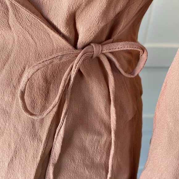 Lovers + Friends Love Letter Tan Wrap Dress, Size S - Picture 9 of 14